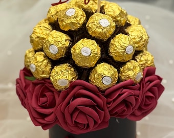 Pralinentorte Rocherbox Geschenk Geburtstag Hochzeit Muttertag Geschenkidee Ferrero Rocher Schokolade Valentinstagsgeschenk Rocherbaum