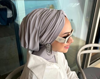 Set turbante annodato e copricollo morbido: moderno, elegante, comodo e antiscivolo