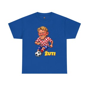 Croatian Football Legend Prosinecki Graphic Tee, Retro Soccer Caricature Shirt image 2