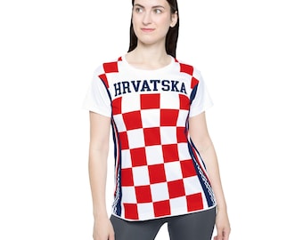 Koszulka piłkarska Chorwacji, koszulka piłkarska z szachownicą Hrvatska, koszulka w stylu chorwackiego kibica