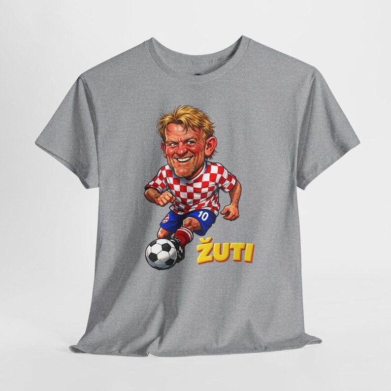Croatian Football Legend Prosinecki Graphic Tee, Retro Soccer Caricature Shirt image 13