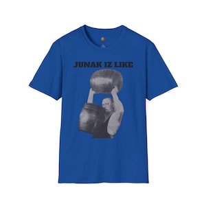 Camiseta Junak iz Like Strongman, camiseta gráfica vintage croata de Hércules