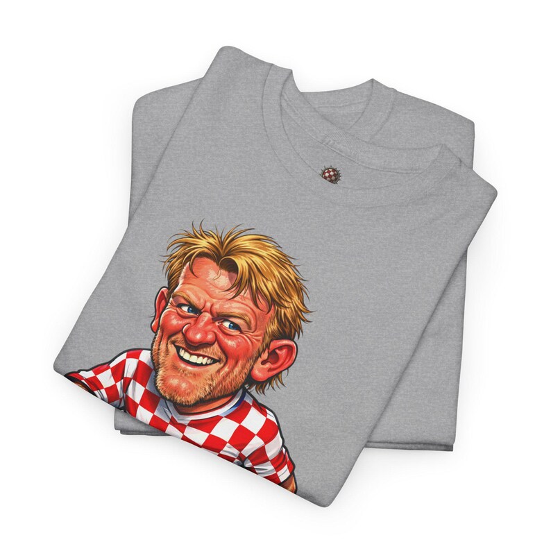 Croatian Football Legend Prosinecki Graphic Tee, Retro Soccer Caricature Shirt image 10