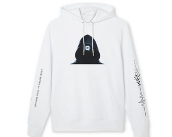 Bluza z kapturem Tech Philosophy, minimalistyczna odzież uliczna AI, bluza z organicznej bawełny