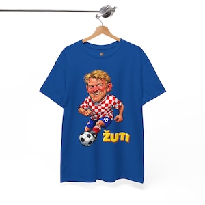 Croatian Football Legend Prosinecki Graphic Tee, Retro Soccer Caricature Shirt image 17