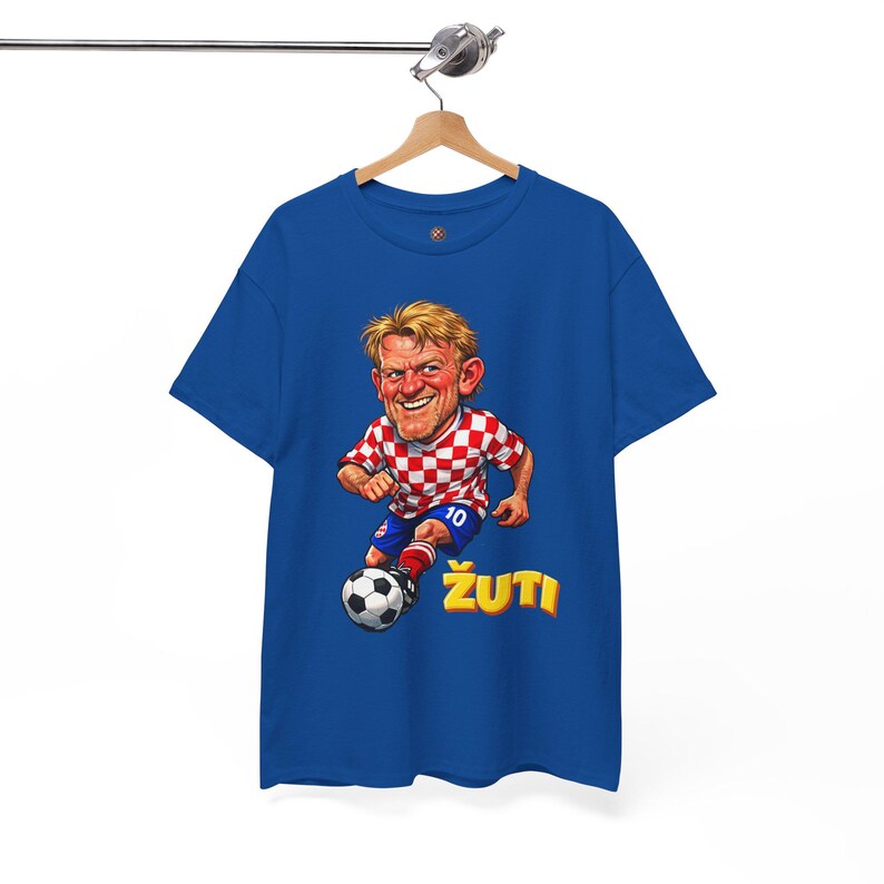 Croatian Football Legend Prosinecki Graphic Tee, Retro Soccer Caricature Shirt image 17