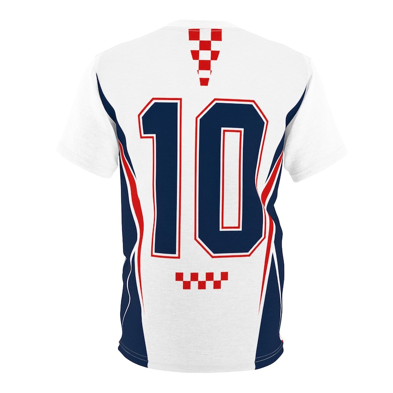 Croatia Football Shirt, Hrvatska Checkerboard Soccer Tee, Croatian Fan Jersey Style T-Shirt image 4
