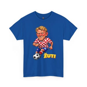 Croatian Football Legend Prosinecki Graphic Tee, Retro Soccer Caricature Shirt image 8