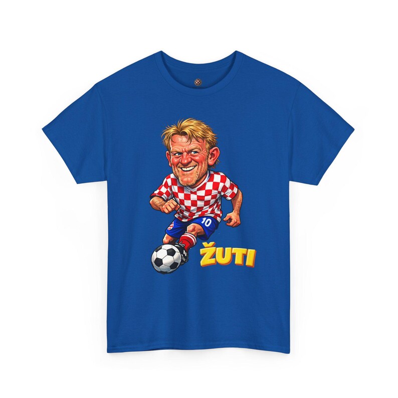 Croatian Football Legend Prosinecki Graphic Tee, Retro Soccer Caricature Shirt image 8