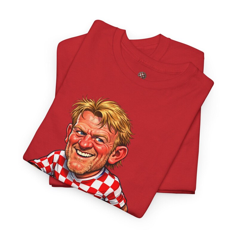 Croatian Football Legend Prosinecki Graphic Tee, Retro Soccer Caricature Shirt image 12