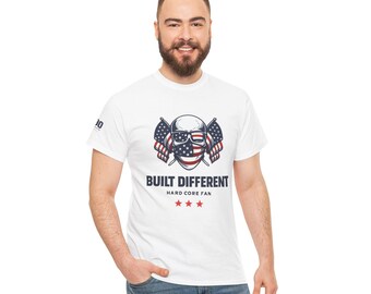 Koszulka dla fanów Built Different USA, gruba bawełniana koszulka z grafiką