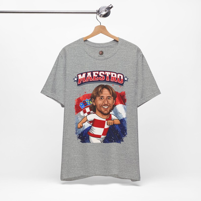 Maestro Croatia T-Shirt, Checkered Football Fan Shirt, Croatian Soccer Graphic Tee image 10