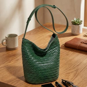 Gewebte Leder Umhängetasche - Schicke Hobo Tote, Freizeit- & Arbeitstasche, stilvolles Geschenk für sie, haltbare modische Lederhandtasche