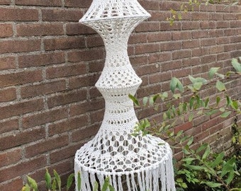 Patrón de lámpara de rejilla de crochet: Alice Wonderlamp (Términos de EE. UU.)