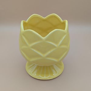 Yellow Lotus Planter, McCoy USA Pedestal Planter