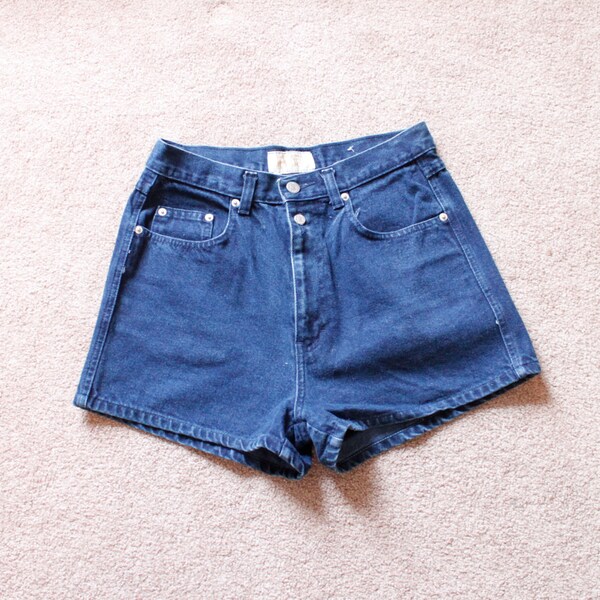 Size 28 Dark Wash High Waist Denim Shorts