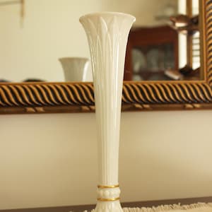 花瓶・フラワースタンド Lenox Tivoli Bud Vase 24K Gold Trim Lenox Vase Gold Trim Small - Etsy