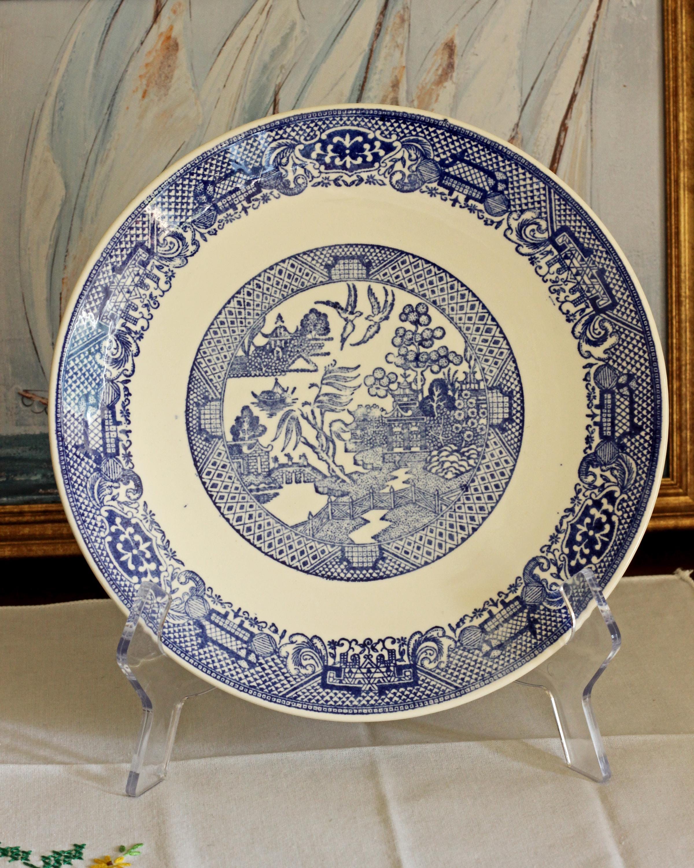 Unmarked Blue Willow Plate - Etsy