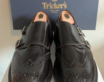 Trickers double monk strap brogue style shoes.
