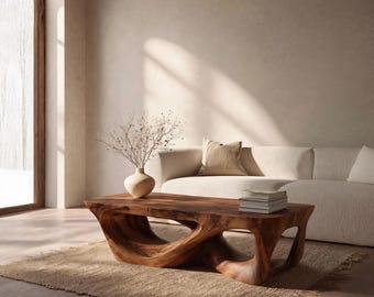 Mesa de centro minimalista para interiores de salas de estar