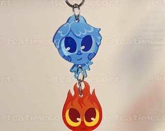 Fireboy & Watergirl Keychain