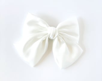 DIY 10 Baby Kids Satin Flower Hair Bow For Headband Hair clip Wedding Decor BSCA