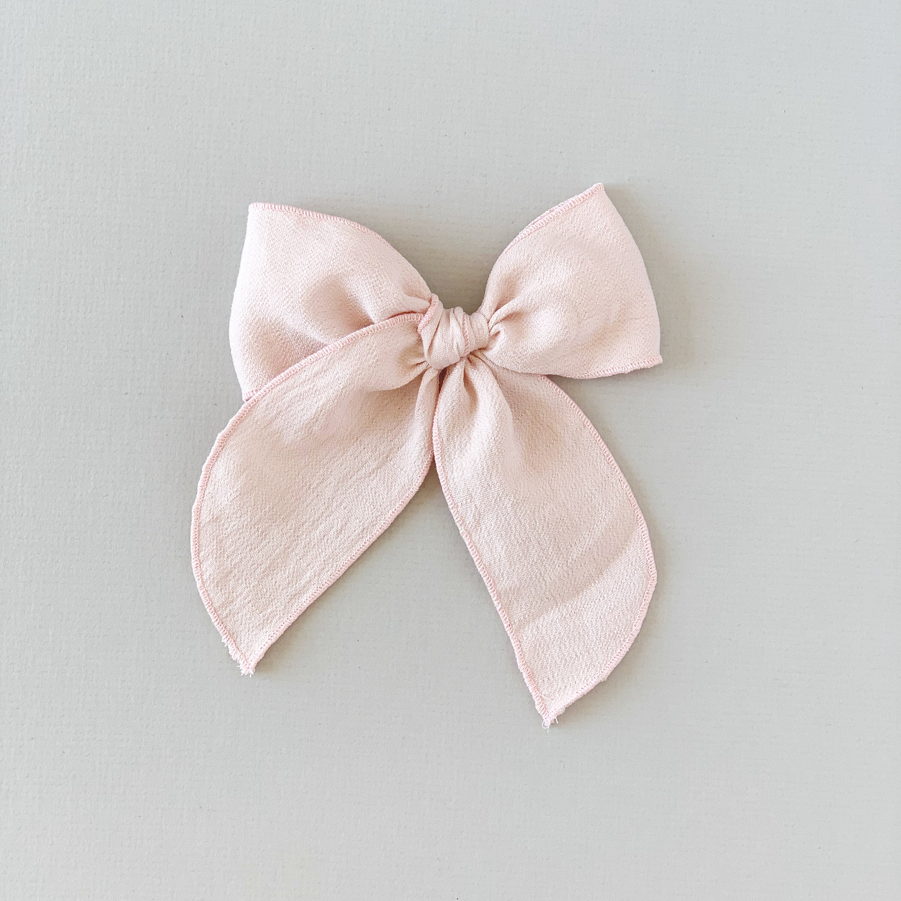 Blush Linen Hair Bow / Summer Hair Bow / Big Hair Bow / Pink Etsy