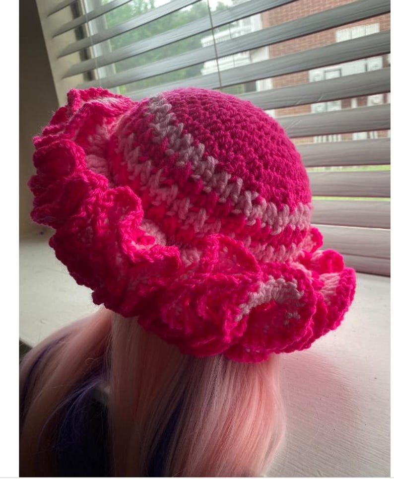 Crochet Ruffle Beanie & Bucket Hat Pattern – Boho Chic (digital PDF ...