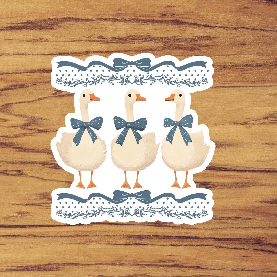 Vintage Goose Sticker Decal - Etsy
