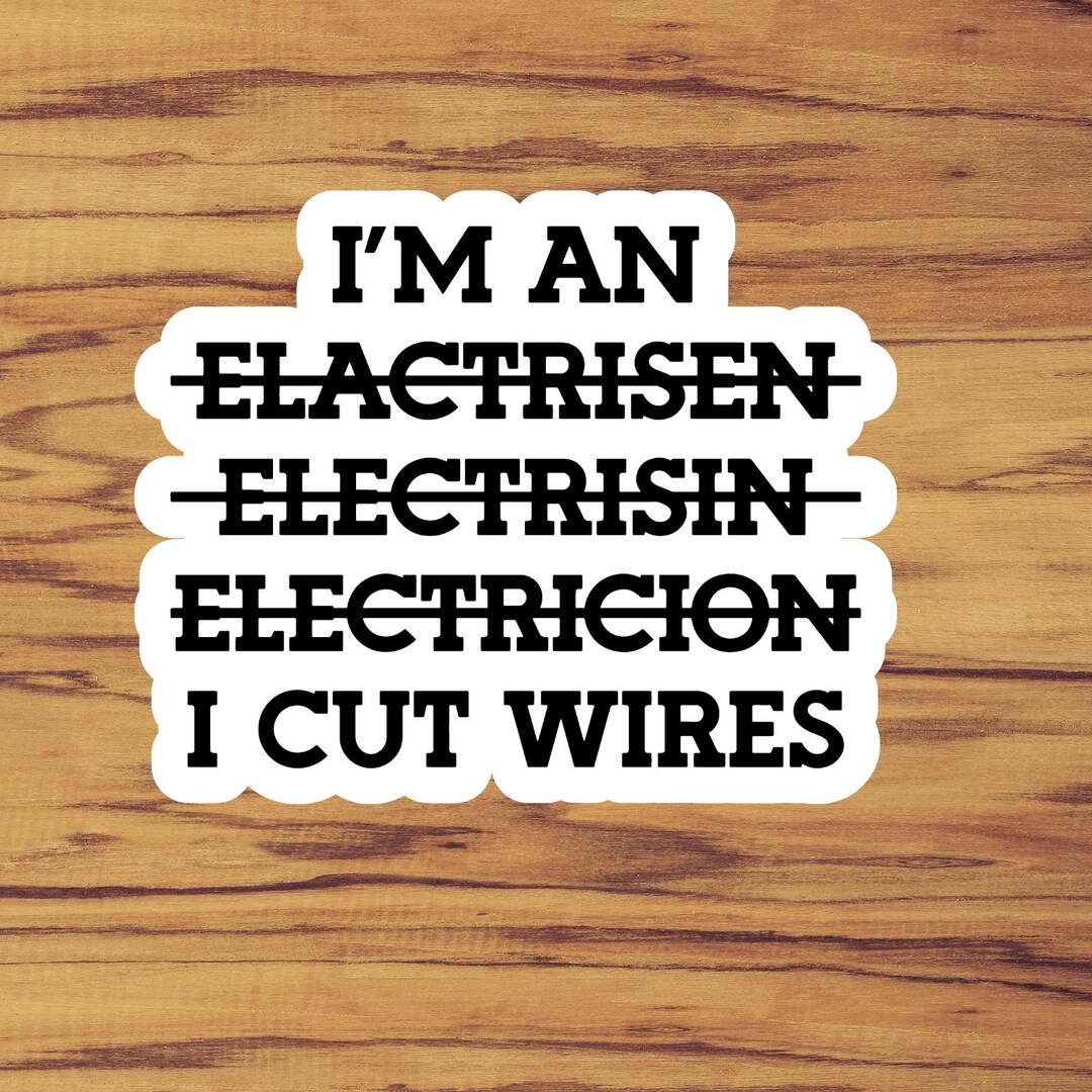 Electrician Sticker - Etsy