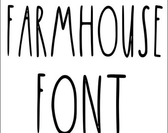 Fonte inspirada em Farmhouse Rae Dunn