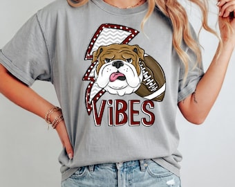 Bulldogs Vibes Dtf Transfers, Ready to Press, Preppy Game Day Direct to Film, Go Dawgs