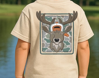 Camo Deer DTF-överföringar, färdiga för tryckning, Little Boy direkt till film