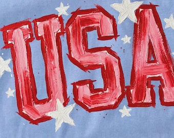 Usa Painted Dtf Transfers, Ready to Press, Fourth of July , Summer Direct to Film