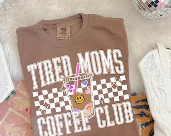 Tired Moms Dtf Transfers, Ready to Press, Heart Direct to Film
