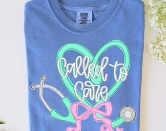 Called To Care Dtf Transfers, Ready to press, Nurse Tshirt Iron On