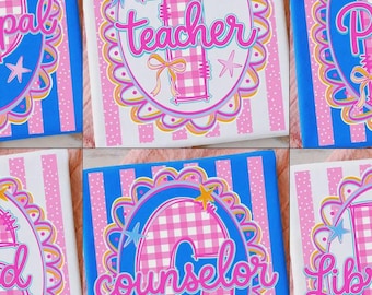 Back To School Teacher Dtf Transfers, Ready to press, Sped, Counselor, Principal