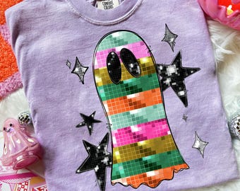 Halloween Ghost DTF Transfer, Ready to Press,Spooky , Preppy Direct to Film, Trendy, Boo