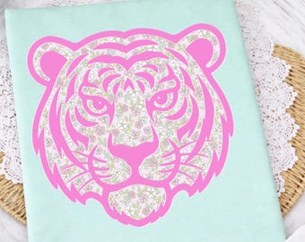 Floral Tigers Dtf Transfers, Ready to Press, Preppy Game Day Direct to Film, Go Tigers