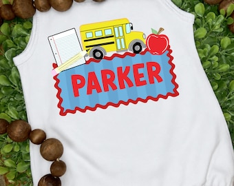 Back To School Personalized Boy Name  Dtf Transfers, Ready to Press, Add Your Name Direct to Film