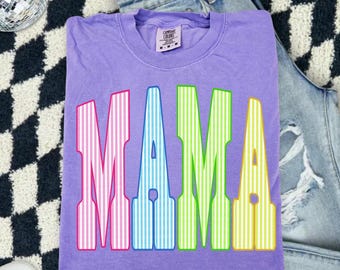 Seersucker Mama DTF Transfer, Trendy, Colorful DTF, Heat Transfer, Ready to Press
