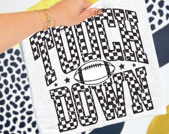 Touchdown DTF Transfer, Ready to Press, Heart Direct to Film, Game Day, Football DTF