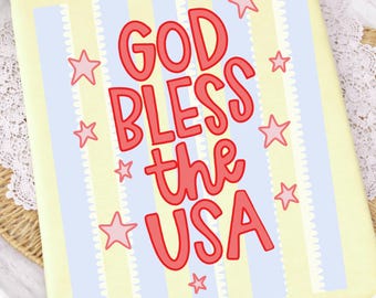 God bless the USA  Dtf Transfers, Ready to Press, Fourth of July , Summer Direct to Film, Trendy