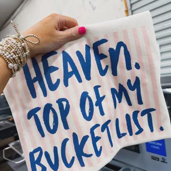 Heaven Top Of My Bucket List Dtf Transfers, Ready to Press, bible verse Direct to Film, Christian, Spring Floral