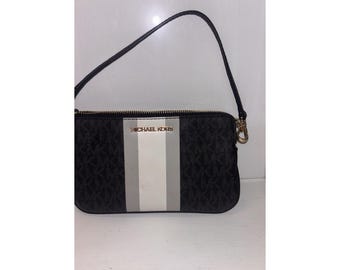 Michael Kors rare gold black wallet bag  WRISTLET Black Gold