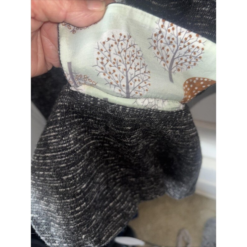 Cartonnier Anthropologie Märke Grå Stickad Kavaj Bomull Boho Kontorsmönstrad Xs bild 5