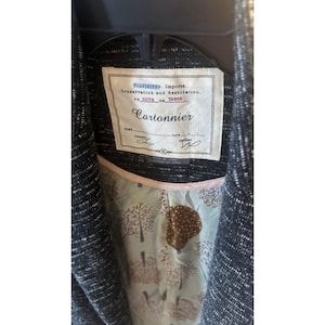 Cartonnier Anthropologie Märke Grå Stickad Kavaj Bomull Boho Kontorsmönstrad Xs bild 1