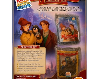 Vagón de tren de Anastasia Dimitri de 1997, juguete de Burger King Happy Meal Mini