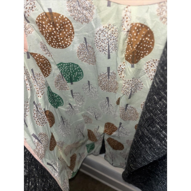 Cartonnier Anthropologie Märke Grå Stickad Kavaj Bomull Boho Kontorsmönstrad Xs bild 3