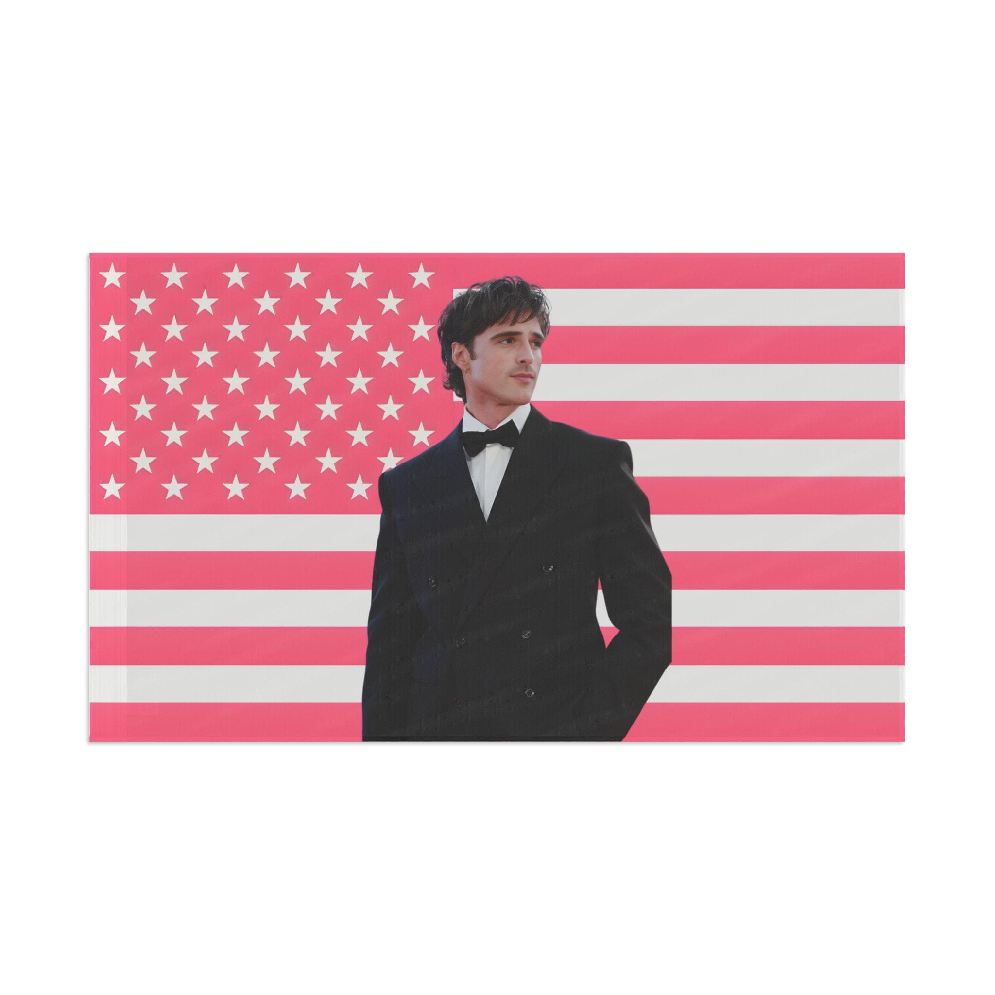 Jacob Rokas Flag Plus Jacob Elordi Flag - Pink American Flag Tapestry - Aesthetic Suit Wall ...